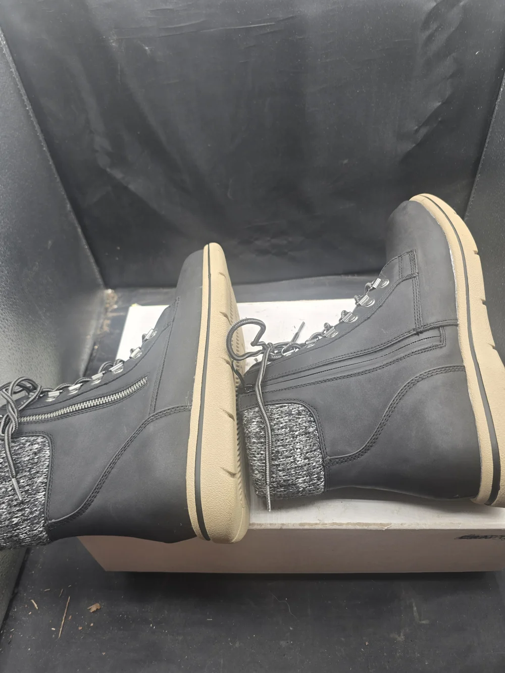 torrid Black Chukka Boots‎ with Faux Fur Collar